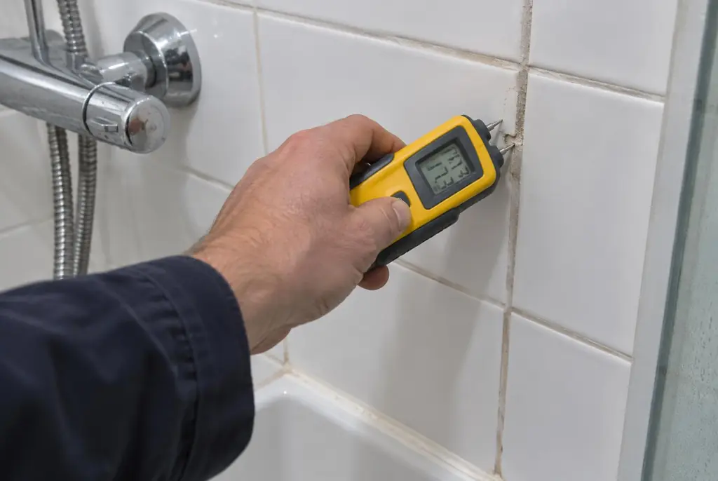 Lekdetectie Mijdrecht – vochtmeter op badkamertegels bij de douche